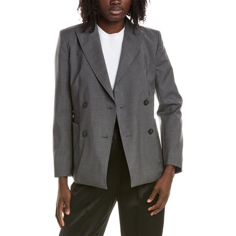 Max Mara Womens Weekend Ornati Wool Jacket, Grey